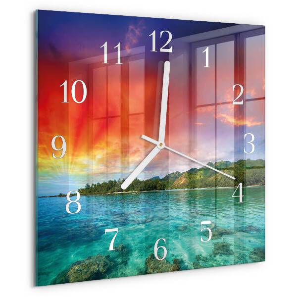Reloj cuadrado Paisaje