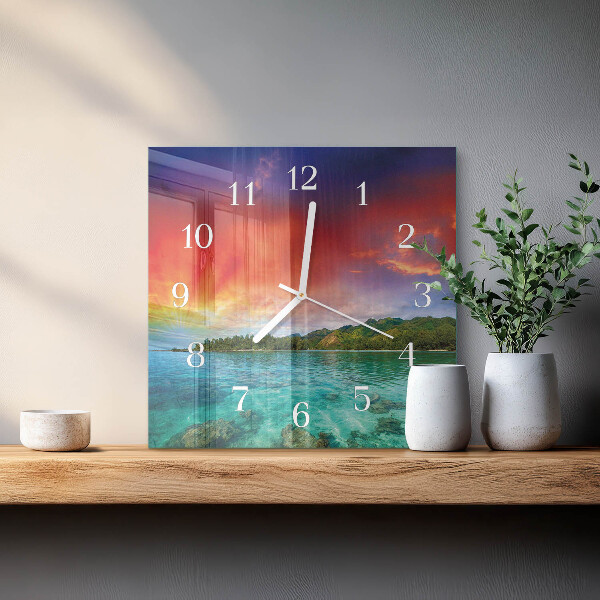 Reloj cuadrado Paisaje