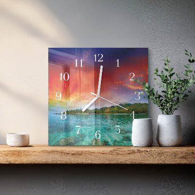 Reloj cuadrado Paisaje