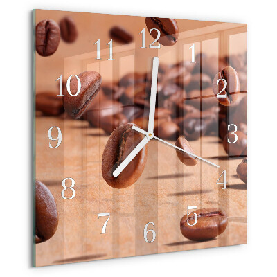 Reloj cuadrado Granos de café