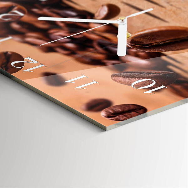 Reloj cuadrado Granos de café