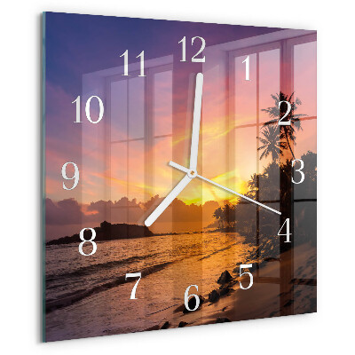 Reloj cuadrado Atardecer
