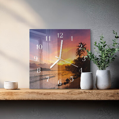 Reloj cuadrado Atardecer