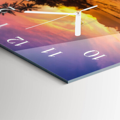 Reloj cuadrado Atardecer