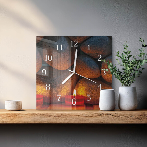Reloj cuadrado Piedras