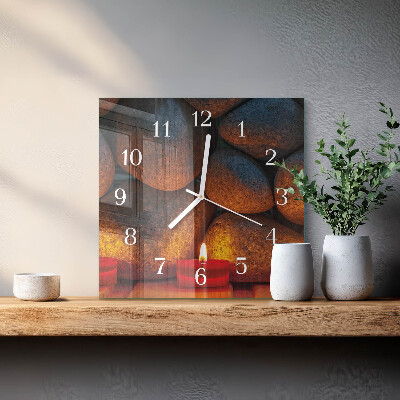 Reloj cuadrado Piedras