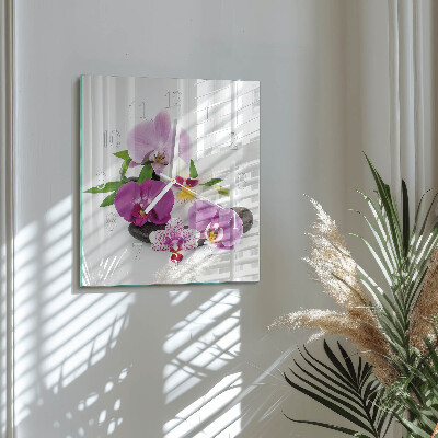 Reloj cuadrado Orquídea
