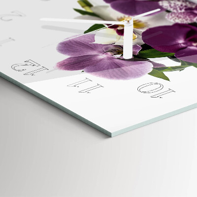 Reloj cuadrado Orquídea