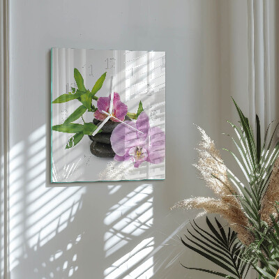 Reloj cuadrado Orquídea