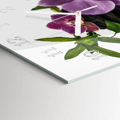 Reloj cuadrado Orquídea