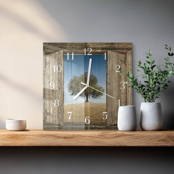 Reloj cuadrado Árbol