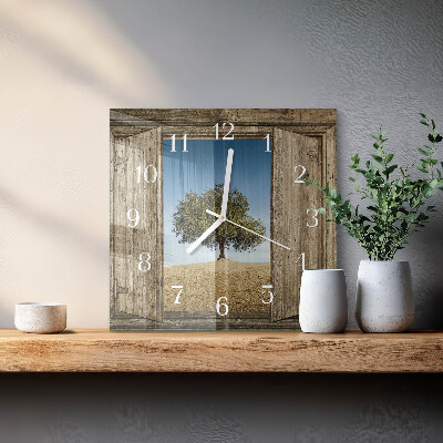 Reloj cuadrado Árbol