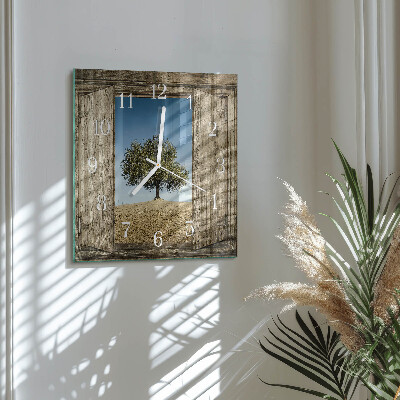 Reloj cuadrado Árbol