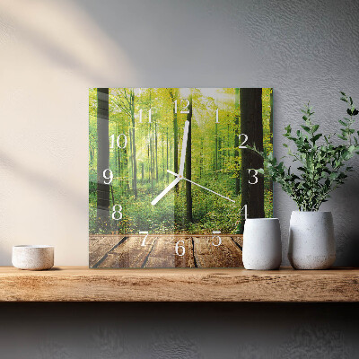 Reloj cuadrado Bosque
