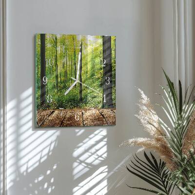 Reloj cuadrado Bosque