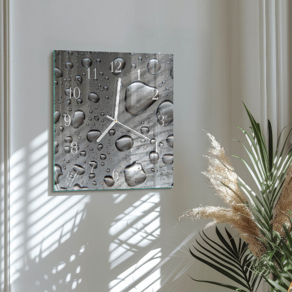 Reloj cuadrado Gotas