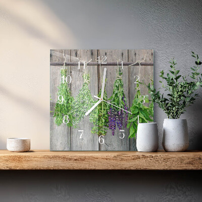 Reloj cuadrado Hierbas