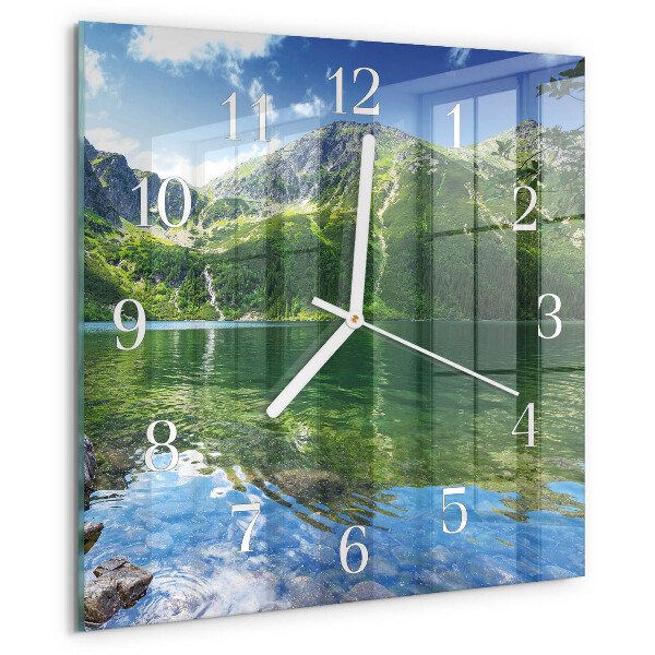 Reloj cuadrado Lago de montaña