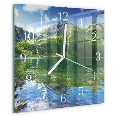 Reloj cuadrado Lago de montaña