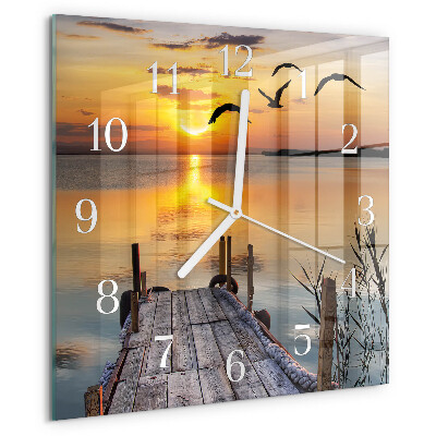 Reloj cuadrado Lago del puente