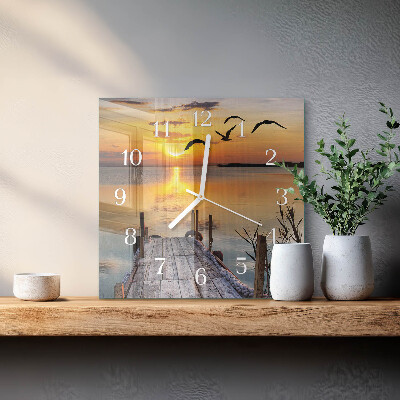 Reloj cuadrado Lago del puente