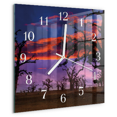 Reloj cuadrado Árboles