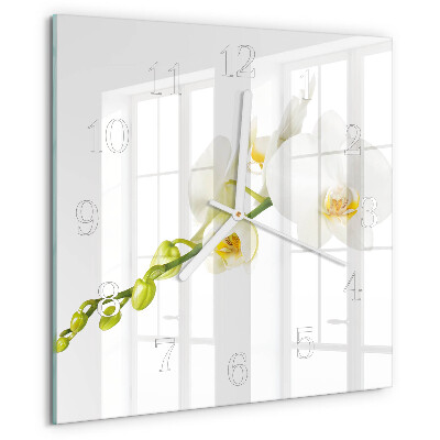 Reloj cuadrado Orquídea