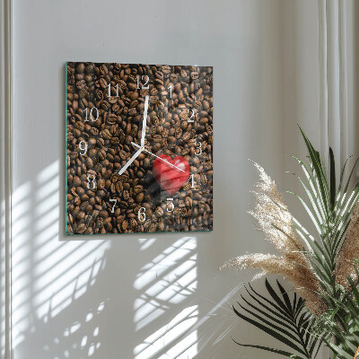 Reloj cuadrado Granos de café