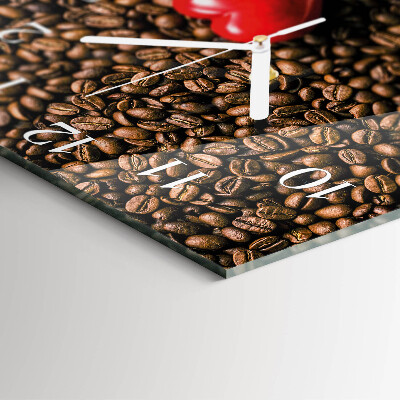 Reloj cuadrado Granos de café