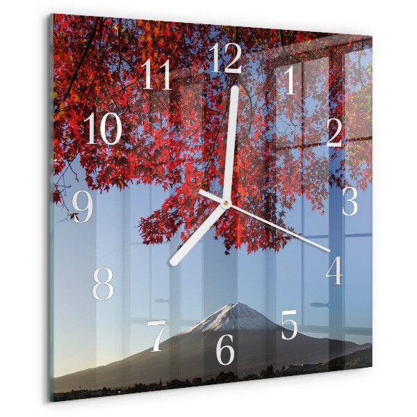 Reloj cuadrado Hojas de montaña