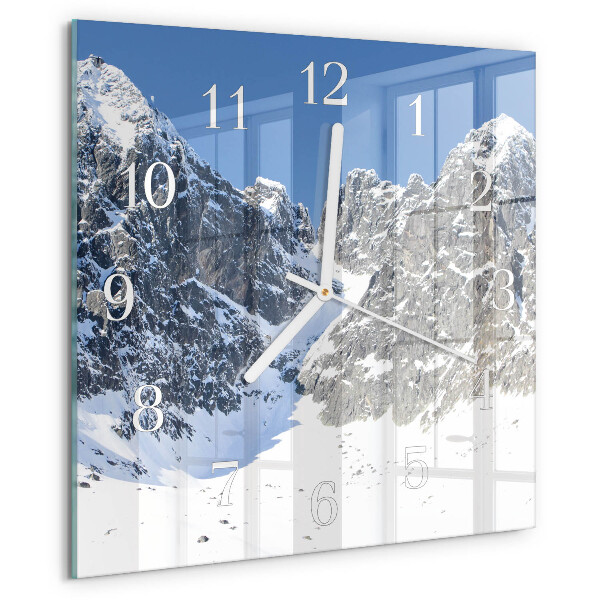 Reloj cuadrado Invierno en las montañas