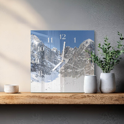 Reloj cuadrado Invierno en las montañas