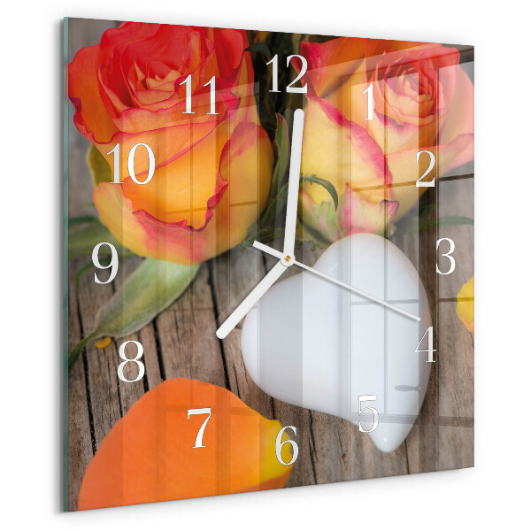 Reloj cuadrado Corazón