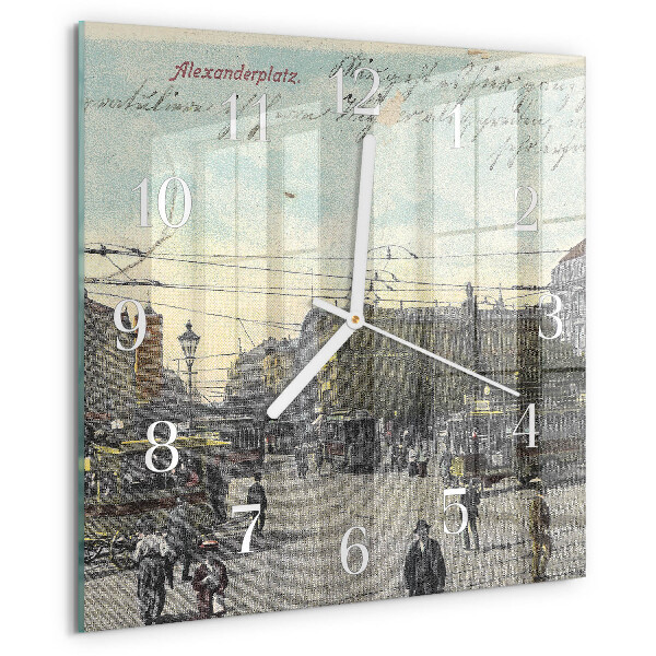 Reloj cuadrado Tarjeta postal