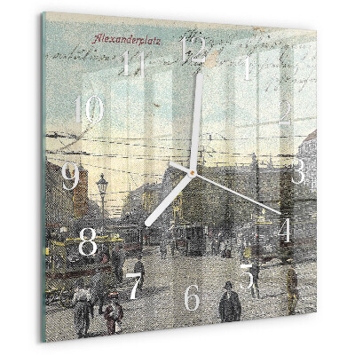 Reloj cuadrado Tarjeta postal