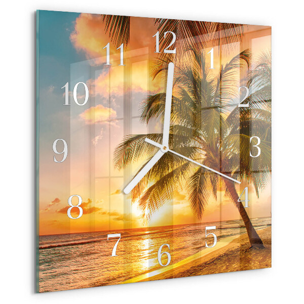 Reloj cuadrado Atardecer