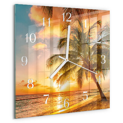 Reloj cuadrado Atardecer