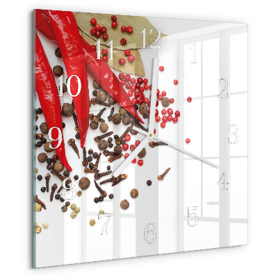 Reloj cuadrado Pimiento rojo