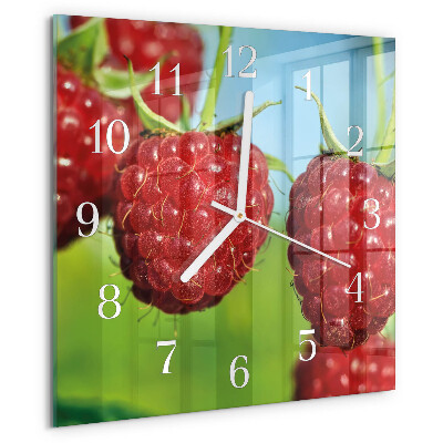 Reloj cuadrado Frambuesas