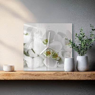 Reloj cuadrado Flores