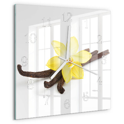 Reloj cuadrado Orquídea de vainilla