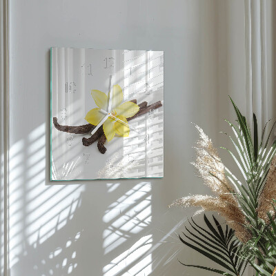 Reloj cuadrado Orquídea de vainilla