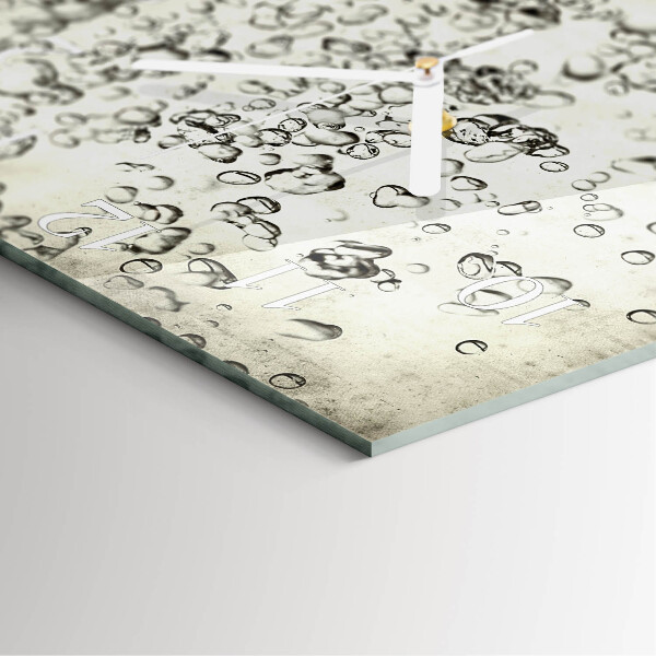 Reloj cuadrado Gotas