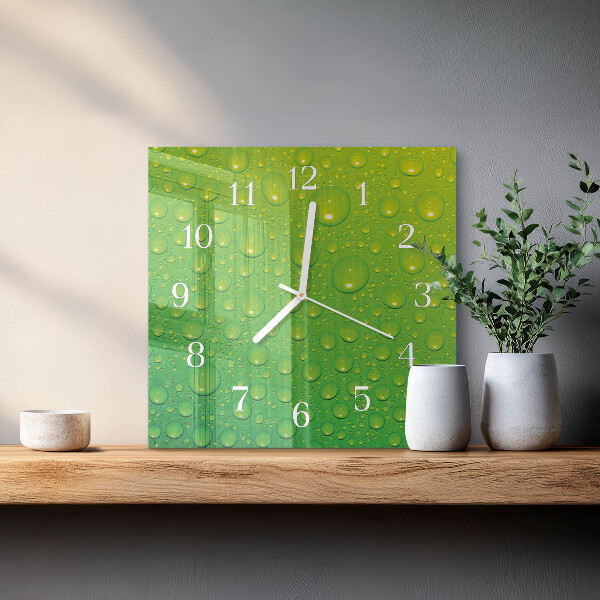 Reloj cuadrado Gotas