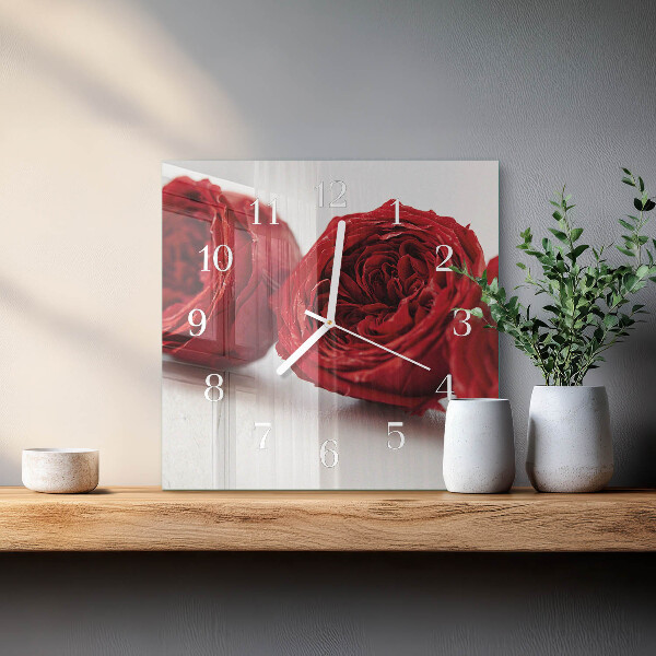 Reloj cuadrado Flores