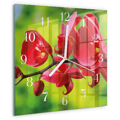 Reloj cuadrado Orquídea