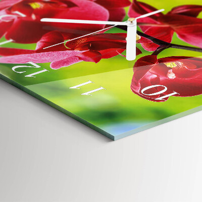 Reloj cuadrado Orquídea