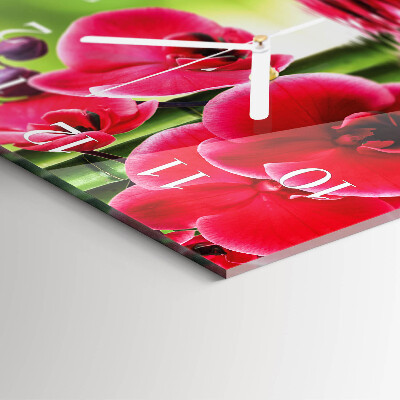 Reloj cuadrado Orquídea
