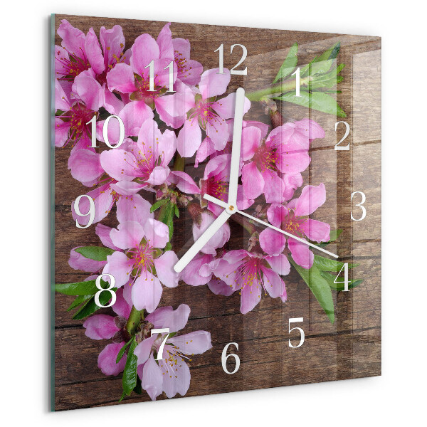 Reloj cuadrado Flores