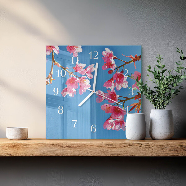 Reloj cuadrado Flores